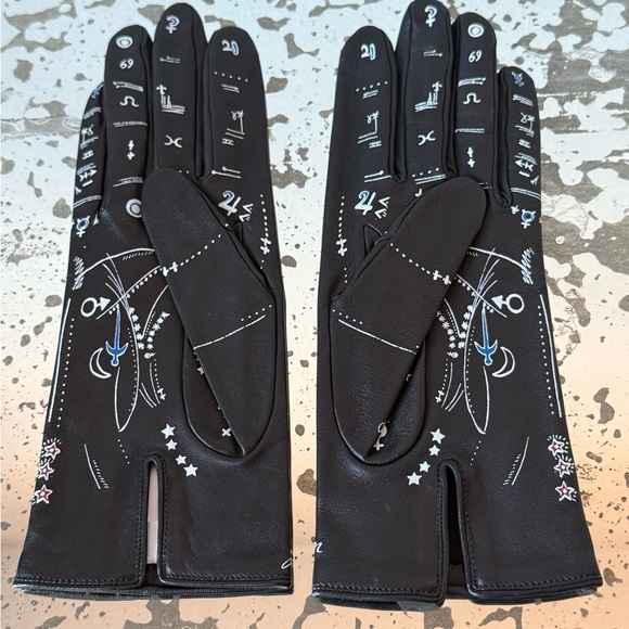 Dior Accessories - Dior Tarot Black Leather Gloves